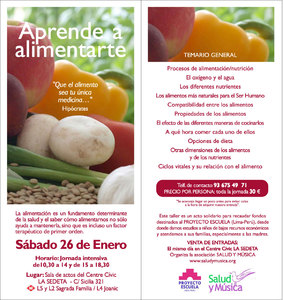 Taller: Aprende a alimentarte. Recaudaci�n de fondos para el Proyecto Escuela en Lima